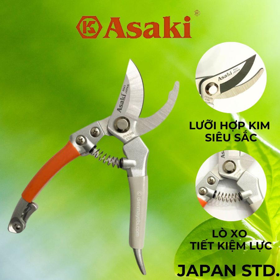 Kéo cắt tỉa cành đa năng Asaki siêu sắc, công nghệ Nhật Bản- AK-8642-8631-8630-8635-8647-8646-8643-8653-8648