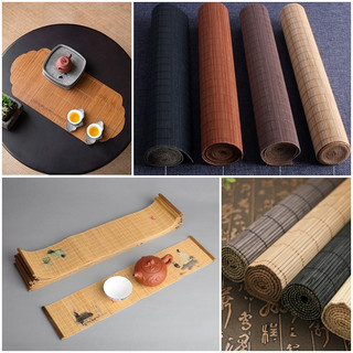 (MỘC MẠC-NHIỀU KÍCH CỠ) TẤM MÀNH TRE / KHAY TRÀ, CHIẾU TRE lót bình trà, ấm nước chụp ảnh sản phẩm