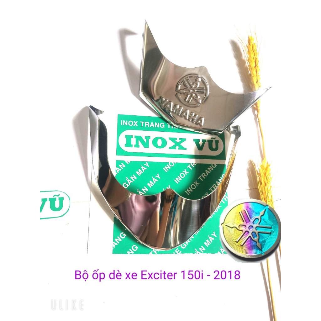 Combo Ốp dè INOX xe Exciter 150, ( Exciter 2018-2019) + 1 logo Titan YAMAHHA giá 1 bộ tại xưởng INOX Vũ