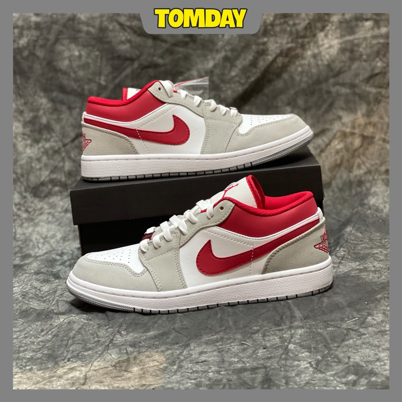 Giày Jordan 1 Low SE Smoke Grey Gym Red