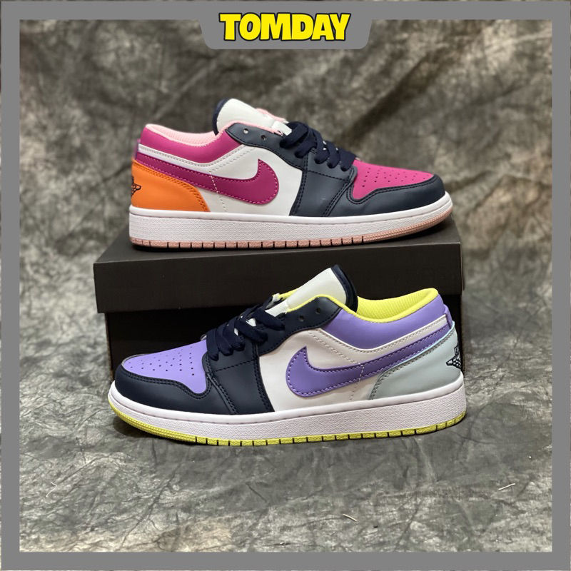 Giày Jordan Low Purple Magenta , 2 Chiếc 2 Màu Xanh Hồng