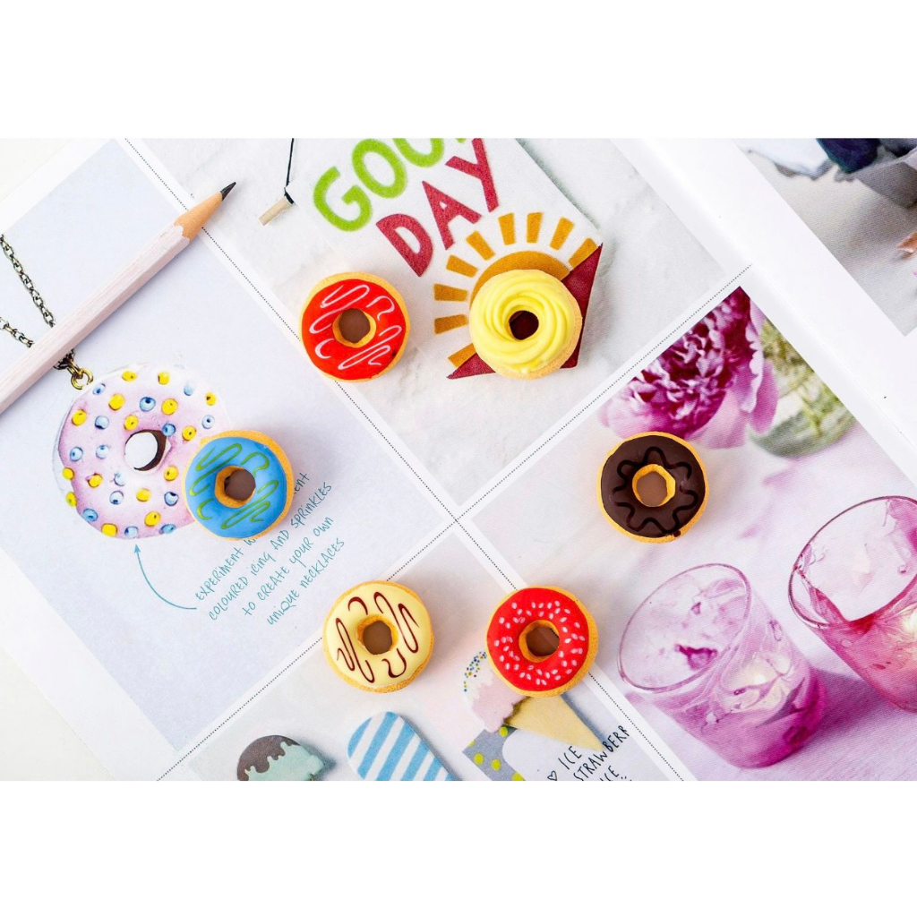 Set 6 gôm tẩy hình bánh Donut dễ thương - GT06