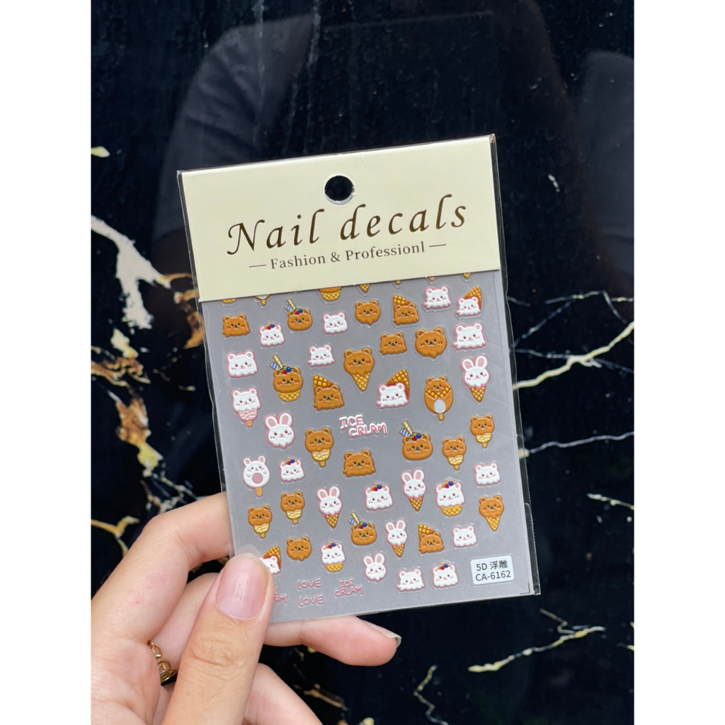 Sticker dán móng cao cấp Hàn Quốc In 5D