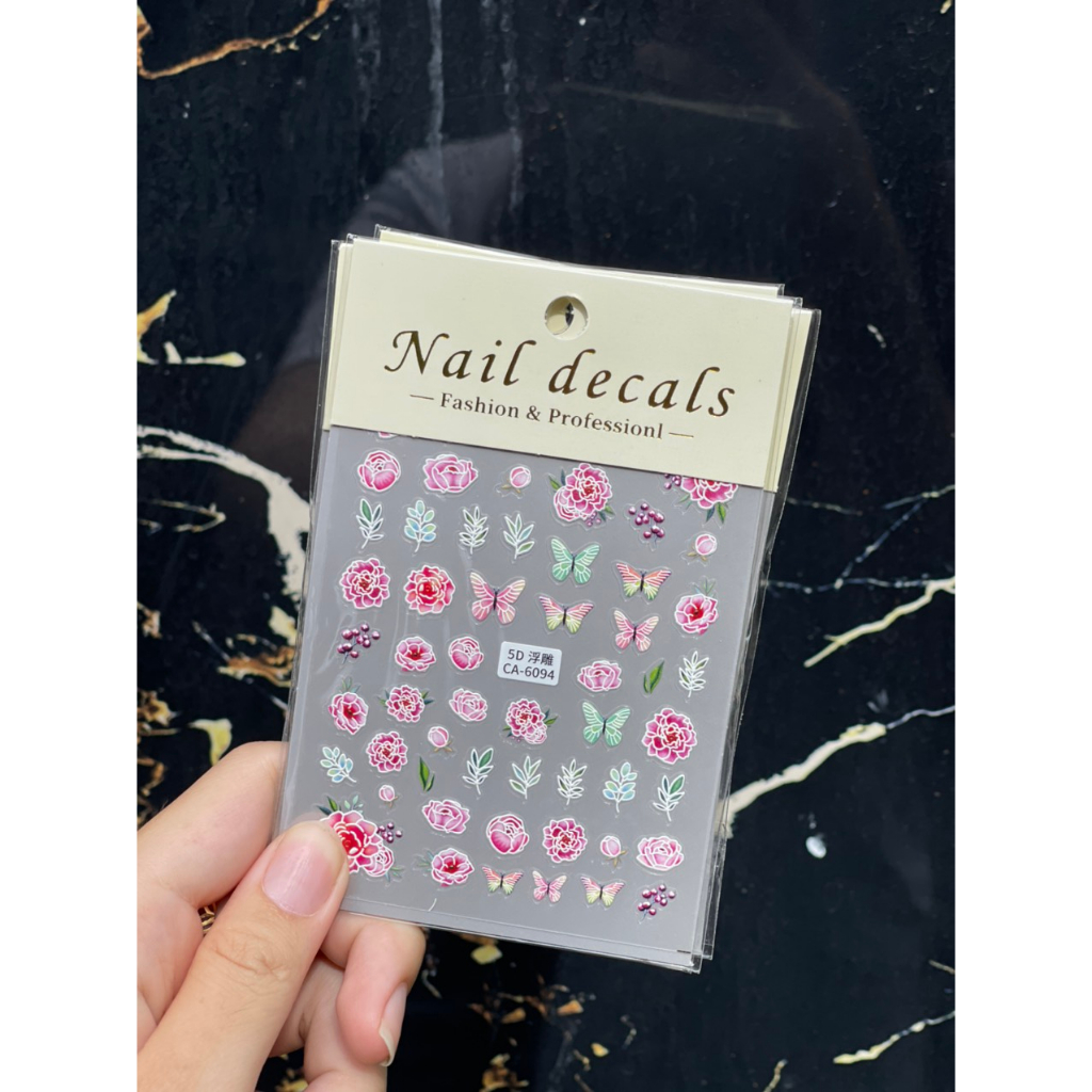 Sticker dán móng cao cấp Hàn Quốc In 5D