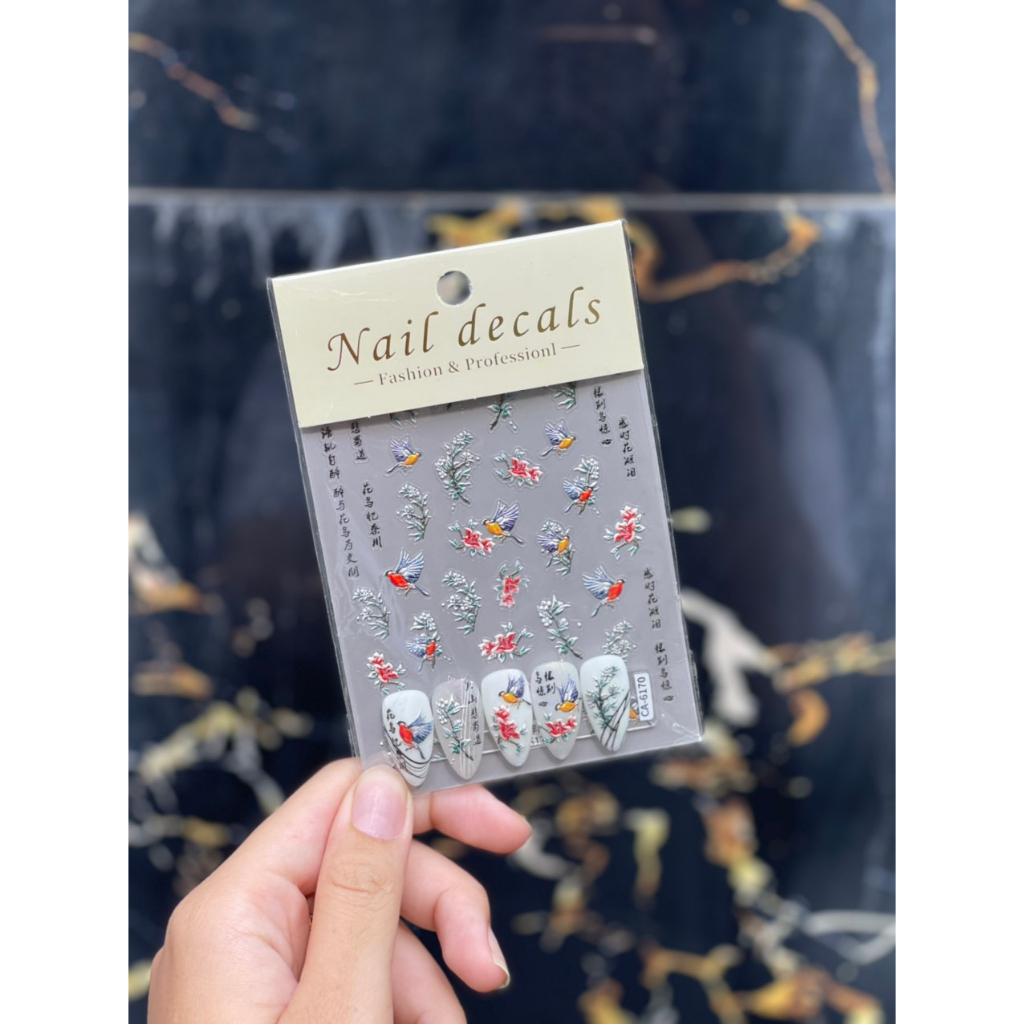 Sticker dán móng cao cấp Hàn Quốc In 5D