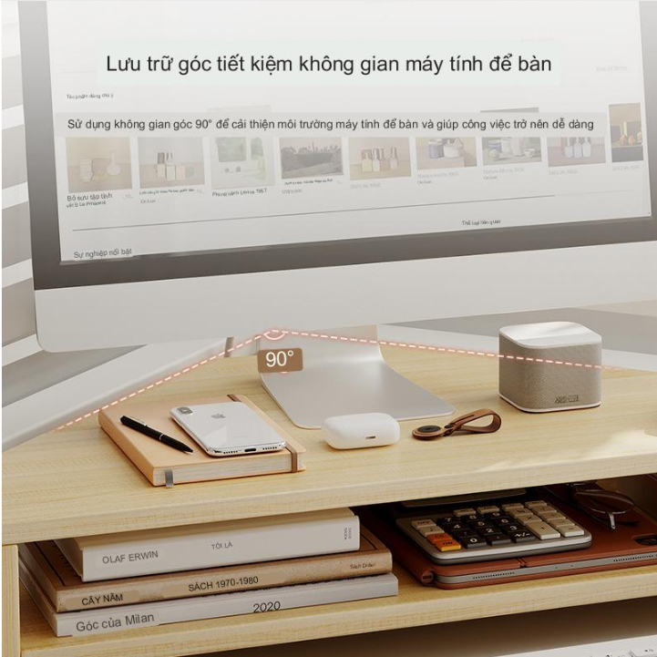 Bàn Kê Màn Hình Máy Tính Đặt Góc Bàn Giúp Ngồi Làm Việc Đúng Tư Thế Computer Conner Desk ☘️AsiaMart88 ☘️
