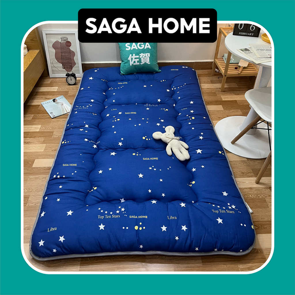 Nệm Topper Nhật SAGA HOME size 1m x 2, 1m2 x 2m, 1m4 x 2m, 1m6 x 2m, 1m8 x 2m Full box