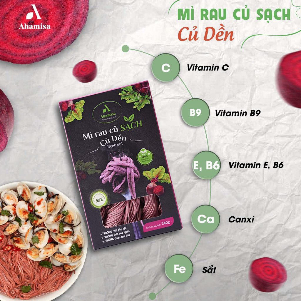 Mì rau củ Ahamisa ngũ sắc 240g Mì Rau Củ Sạch Ahamisa, Mì Ăn Kiêng, Mì Rau Củ Cho Bé, Ăn Chay, Thực Dưỡng