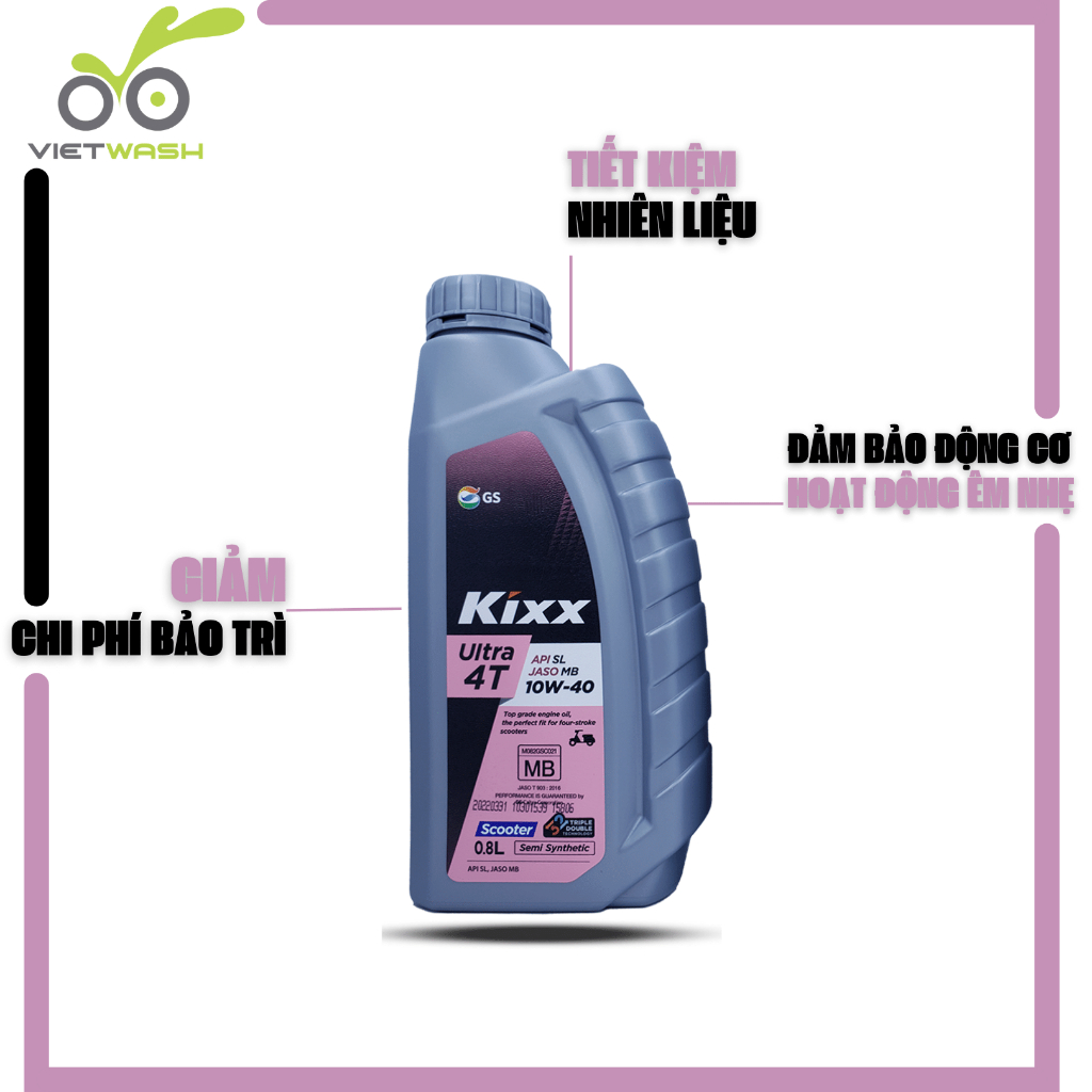 Nhớt xe máy, nhớt xe ga Kixx Ultra Scooter 10W40 API SL 800ml/1L