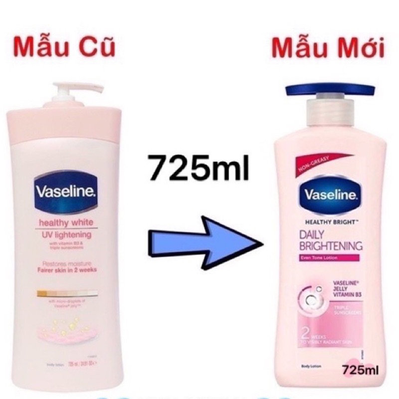 Sữa Dưỡng Thể Vaseline Healthy White UV Lightening Body Lotion 725ml Phù Hợp Cho Mọi Loại Da