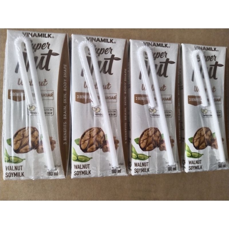 Lốc 4 hộp sữa đậu nành hạt óc chó Vinamilk 180ml