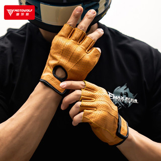Găng tay cụt ngón Motowolf retro