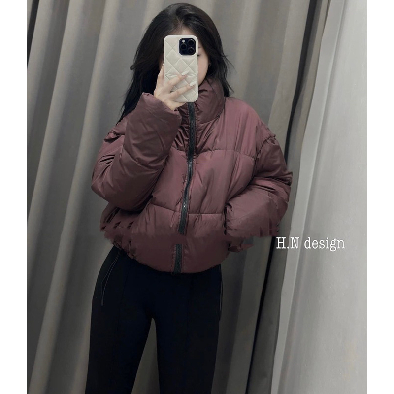 Áo phao dáng crotop siêu ấm