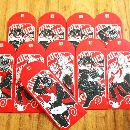 Set 10 bao lì xì Tết in hình Anime giấy C150 cán mờ Thiết Kế Độc Quyền - Mask Maker
