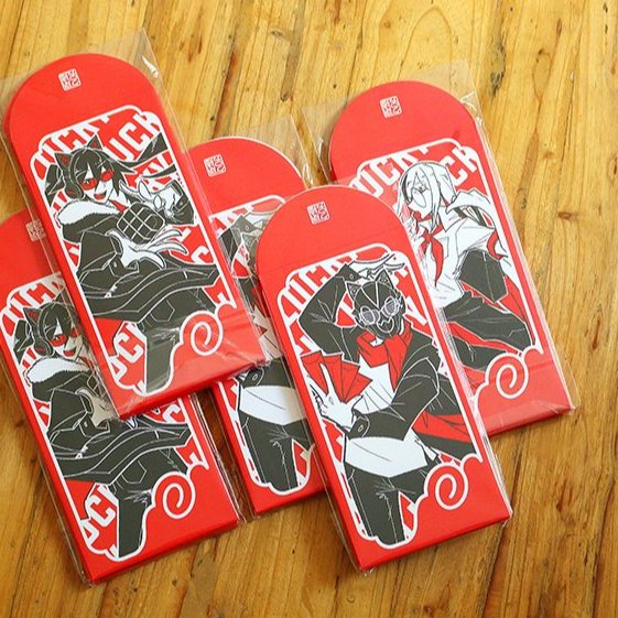 Set 10 bao lì xì Tết in hình Anime giấy C150 cán mờ Thiết Kế Độc Quyền - Mask Maker