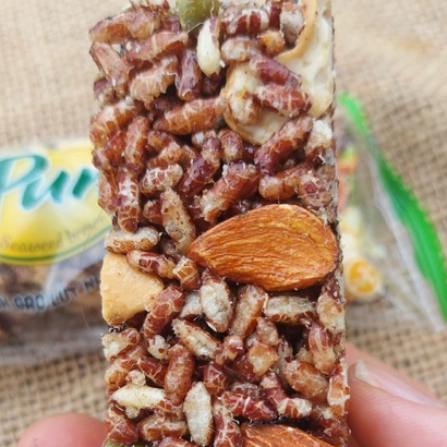 Bánh gạo lứt chà bông ăn kiêng giảm cân, Thanh gạo lứt mix vị chà bông 500gram