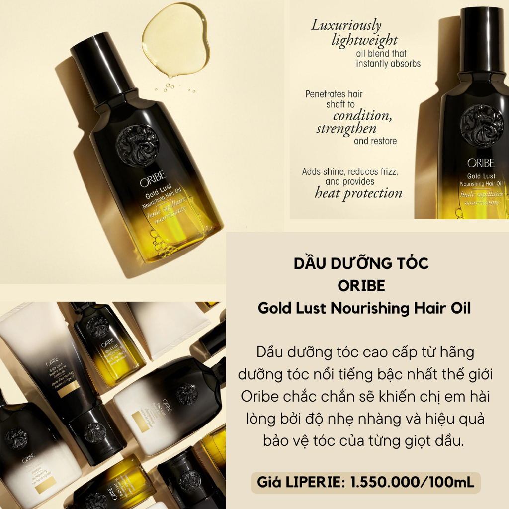 [Oribe] Dầu dưỡng tóc Oribe Gold Lust Nourishing Hair Oil