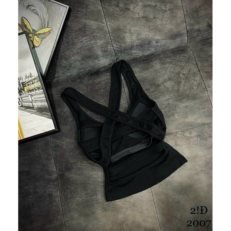Áo 2 dây chéo lưng , áo bra thể thao tập gym hở lưng - B7K