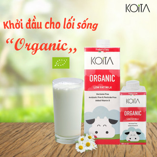 Sữa bò ít béo hữu cơ Koita 1L