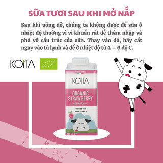 Sữa tươi hữu cơ vị dâu Koita - 200ml