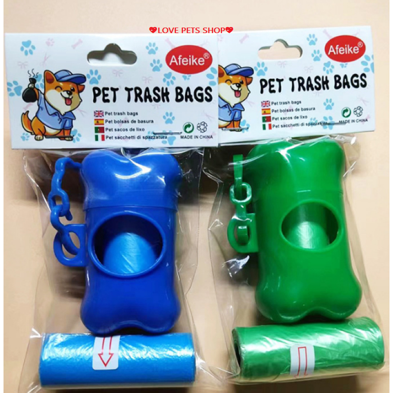 Túi đựng phân cho Chó Mèo 2 cuộn kèm hộp - Love pets shop