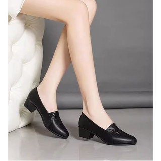 Giày da cao gót thời trang công sở nuddo, thiết kế sành điệu, da mịn mũi nhọn - Vincent Shop