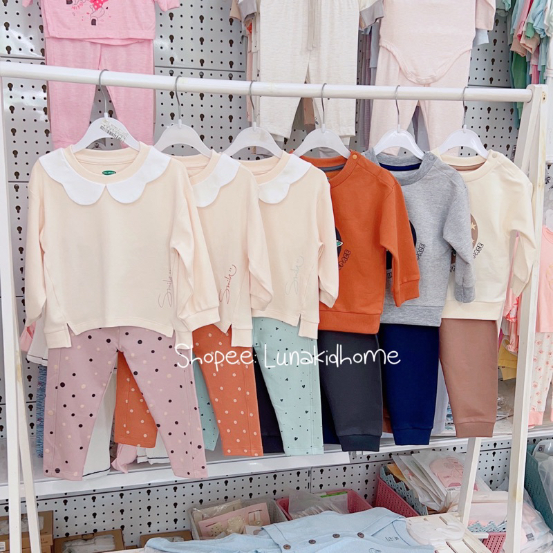 -Bộ nỉ dài tay mềm mịn chính hãng (1-5Y)
