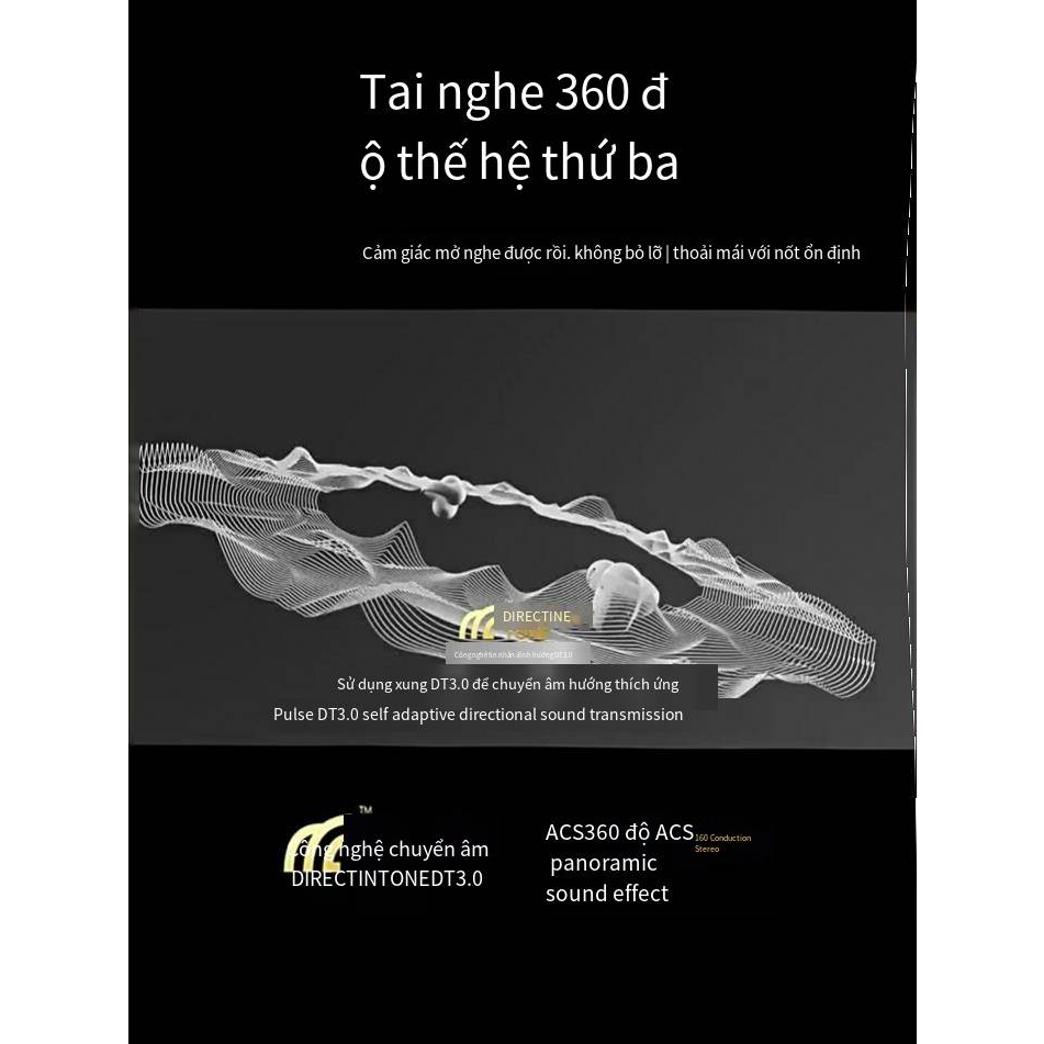 Tai Nghe Bluetooth Dẫn Truyền Xương/Kẹp Tai Không Dây/Giảm Tiếng Ồn Thông Minh Thể Thao