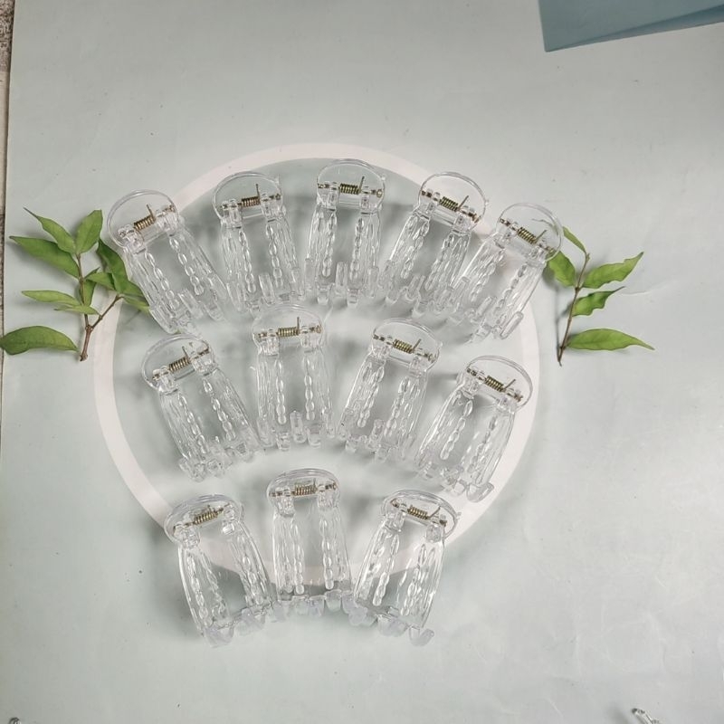 Kẹp càng cua 5răng,3 răng đầu tròn trong suốt hình thật