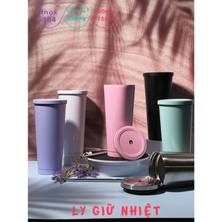 Ly giữ nhiệt - inox 304 - tặng kèm ống hút - giữ nhiệt 6 tiếng - 750ml & 500ml - bình giữ nhiệt - cốc giữ nhiệt