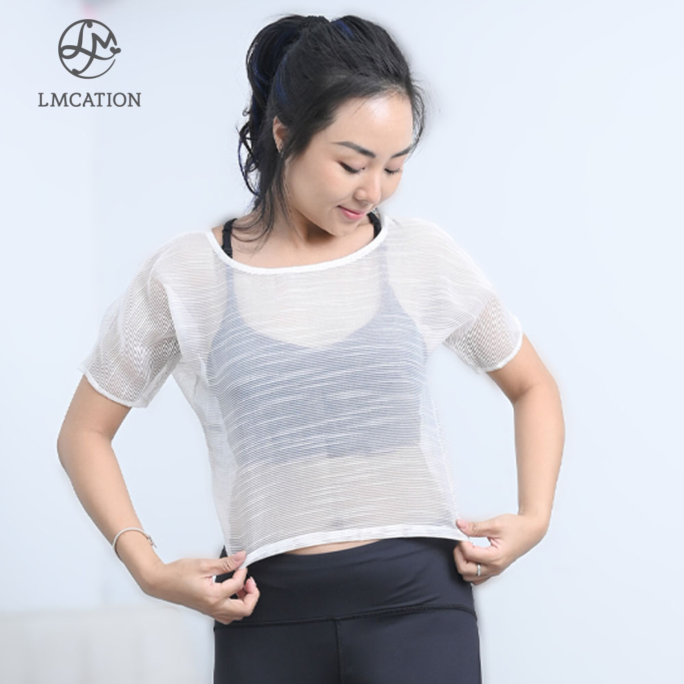 Áo lưới cổ tròn LMcation Lina - Màu trắng