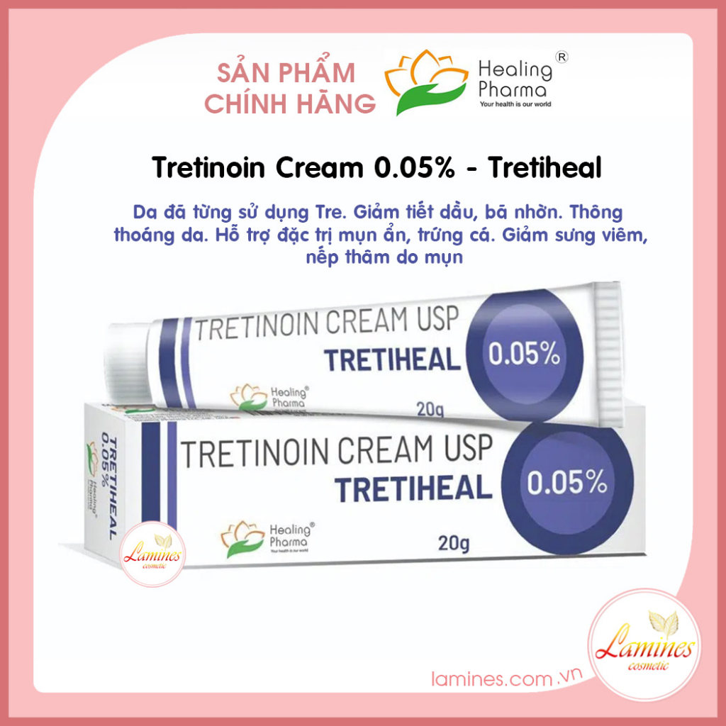 Tretinoin Tretiheal Cream Usp  0.05%  - Kem Chống Lão Hóa [ Hàng có sẵn]