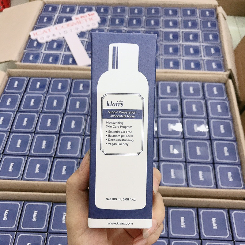 Nước hoa hồng Dear Klairs Supple Preparation Unscented Toner 180ml