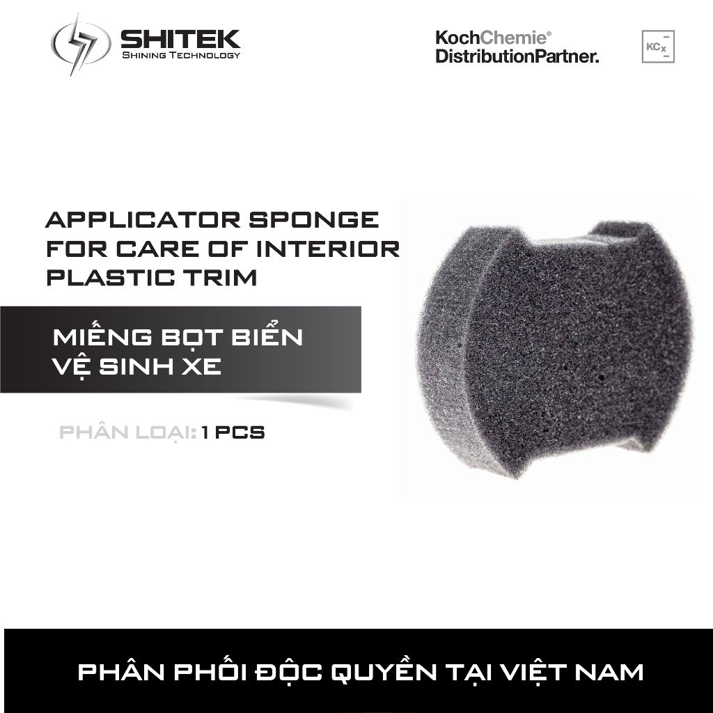 Miếng bọt biển vệ sinh xe - Applicator sponge for care of interior plastic trim Koch Chemie