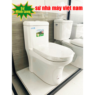 Bồn cầu 1 khối tiết kiệm nước,bồn cầu giá rẻ men sứ Minh Long chống bám bẩn GIÁ RẺ,SỈ TỪ 5 BỘ