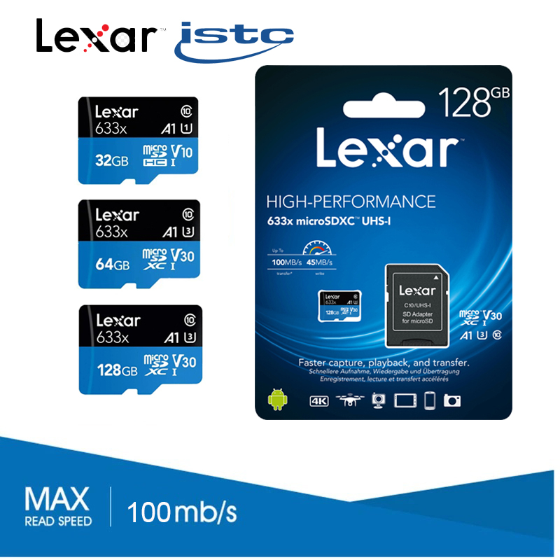 Thẻ nhớ chính hãng LEXAR 32GB | 64GB | 128GB | 256GB Cao cấp, tốc độ đọc lên tới 100Mb/s - Bảo hành chính Hãng Mai Hoàng