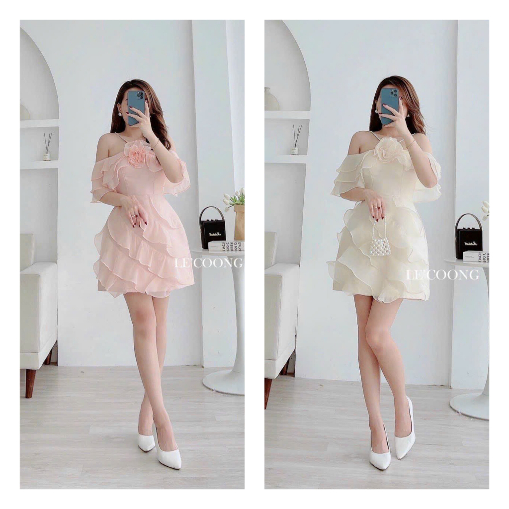 Đầm Tapta Cổ Yếm Dáng Xòe Siêu Xinh Cho Nàng Đi Tiệc Đi Chơi Đi Đâu Cũng Hợp