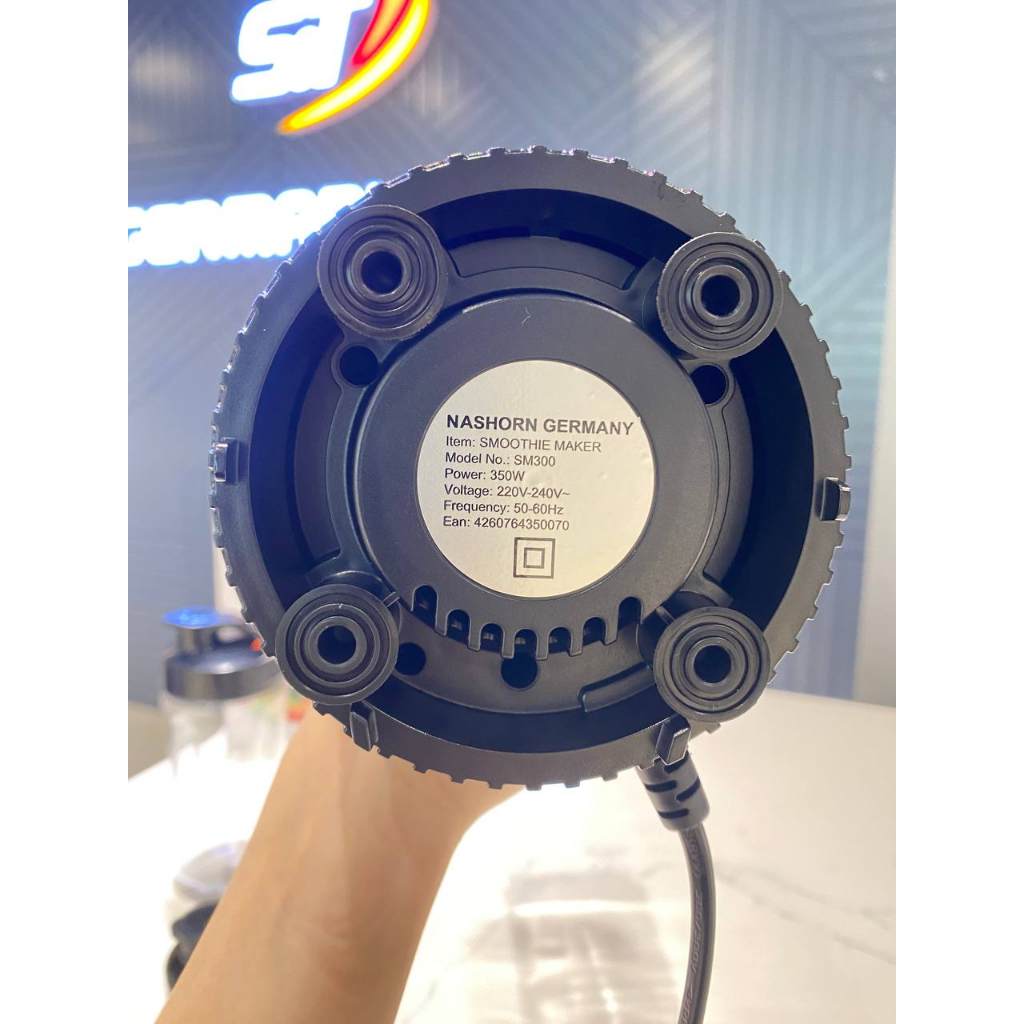Máy xay sinh tố mini Nashorn SM300 Mix & go công suất 350W 2 tùy chọn cối xay, máy xay sinh tố cầm tay GermanySnT 400067
