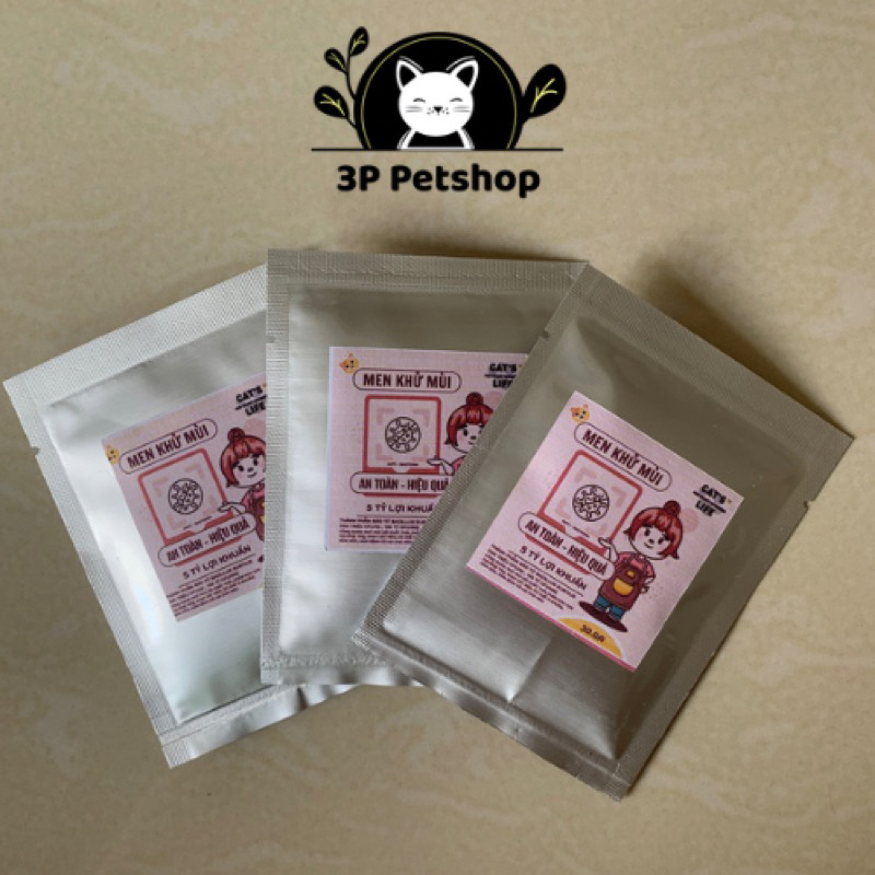 Men khử mùi cát vệ sinh cho mèo, gói 30gr
