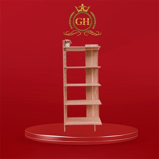 Kệ sách gỗ 5 tầng - kệ gỗ góc tường - gỗ mdf