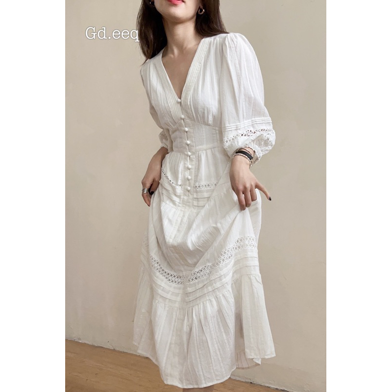 ĐẦM MAXI THÔ PHỐI REN