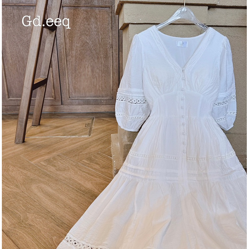 ĐẦM MAXI THÔ PHỐI REN