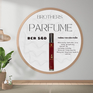 Nước hoa brothers parfume bcr540 nữ dạng xịt 10ml hương pháp