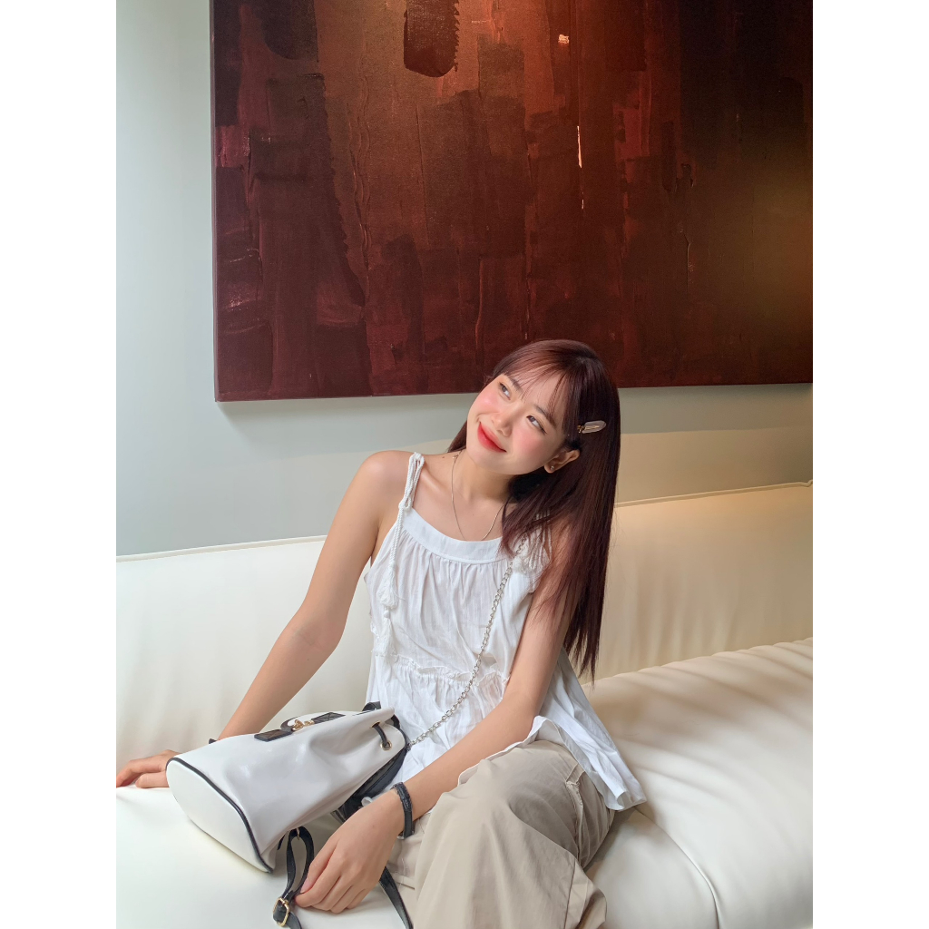 Áo yếm bèo vai dây TKA326 LOLLIE STUDIO