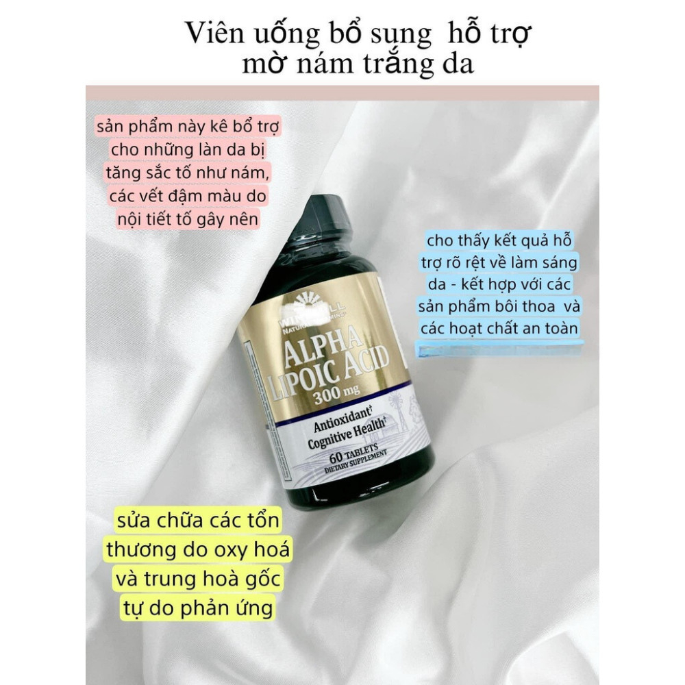 Viên uống Alpha Lipoic Acid ngăn tái nám, chống nắng, mờ nám nội sinh - CHUSA