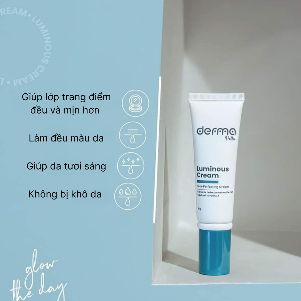 Kem nâng tông làm sáng da bảo vệ và duy trì độ ẩm cho da se khít lỗ chân lông Derma Luminuos Cream - CHUSA