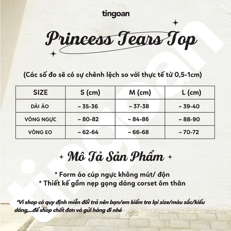 Princess tears top Tingoan