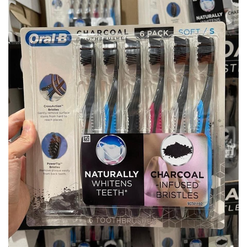 Bàn chải than hoạt tính 𝐎𝐫𝐚𝐥-𝐁 𝐂𝐡𝐚𝐫𝐜𝐨𝐚𝐥 𝐓𝐨𝐨𝐭𝐡𝐛𝐫𝐮𝐬𝐡