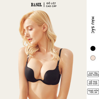 Áo lót nữ SS08 mút vừa khoét ngực chữ U tạo khe tặng kèm dây vải cao cấp BASIL