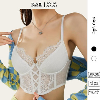  Áo lót conrset DA02 Basil nữ phối ren đệm mỏng có gọng nâng ngực 